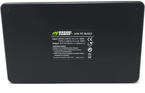 Miniatura 2 de Wasabi Power Cargador de batería dual USB-C para Panasonic Lumix DC-S5, GH5, S5, GH6, S5M2