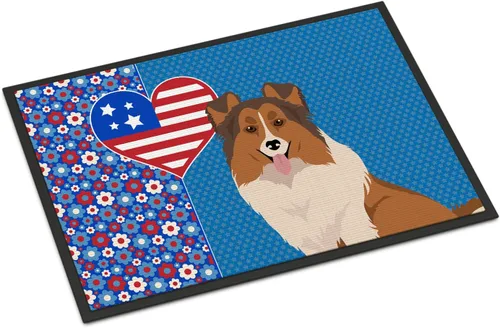 Miniatura 22 de Caroline's Treasures WDK5119JMAT Airedale Terrier USA - Tapete para interiores o exteriores, 24 x 36 pulgadas, tapete para puerta delantera