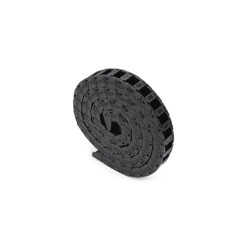FYSETC Cadena de arrastre de 0.394 x 0.591 in - 39.3 pulgadas R18 Cadena de cable plano de plástico negro: Cadena de alambre de radio pequeño tipo