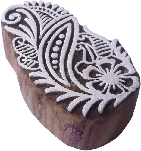 Miniatura 26 de Royal Kraft Sellos de madera DIY tela, textil, arcilla, cerámica, papel, bloques de impresión de henna THAtag012