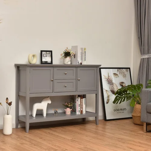 Miniatura 4 de LOKO Armario buffet con almacenamiento, mesa consola multifuncional con amplio espacio de almacenamiento, aparador con cajones para cocina, comedor