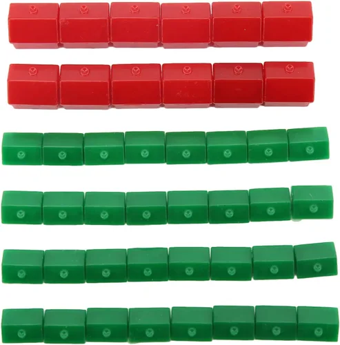 Miniatura 7 de Piezas de repuesto para juegos de hotel, piezas de repuesto, 12 casas rojas y 32 casas verdes, juego de casas y hoteles de plástico, accesorios