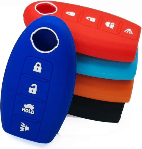 Miniatura 4 de Sillicone - Funda protectora para llave de coche, para Nissan Teana, Murano, Maxima, Pathfinder Rogue Versa 370Z, Sentra Altima, mando a distancia