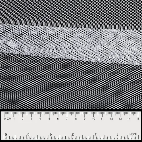 Miniatura 4 de Pllieay Tela de malla blanca de 29.5 x 59 pulgadas, ligeramente elástica para bolsillo de mochila y correas, ropa de red, bolsa de malla y bolsa