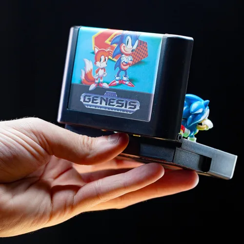 Miniatura 6 de Console Heroes Sonic the Hedgehog 2 - Juego de diorama coleccionable - Mini figuras de Sonic & Tails con escena Emerald Hill Zone - Cartucho retro
