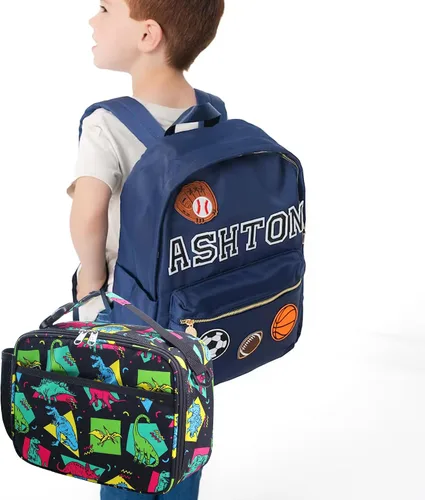 Miniatura 6 de RLGPBON Lonchera para Niños, Lonchera con Aislamiento Térmico para Niños y Niñas, Bonita Bolsa de Almuerzo y Lonchera Reutilizable para Niños