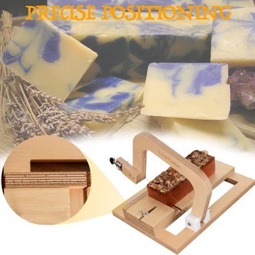 Miniatura 4 de Cortador de jabón de alambre de madera, cortador de jabón de alambre ajustable, herramienta de corte para velas de jabón hechas a mano para recortar