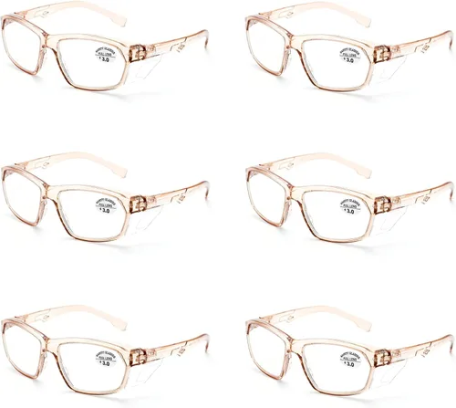 Miniatura 132 de ProtectX Elegantes gafas de seguridad antivaho y resistentes a los arañazos, gafas de protección UV, lentes de bloqueo de luz azul para hombres
