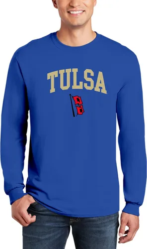 Miniatura 2 de NCAA oficial de College – University Team Color Arco Logo Manga Larga Tulsa Huracán Royal