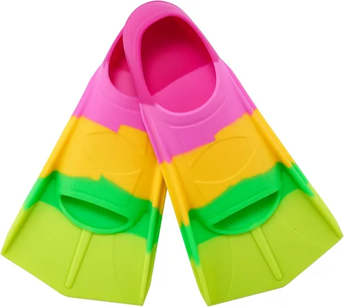 Miniatura 20 de Aletas de natación para niños, aletas cortas para jóvenes, aletas de entrenamiento de natación para natación de regazo, para niños y niñas