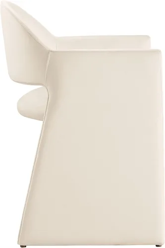Miniatura 6 de Modway Talia Performance - Sillón de comedor de terciopelo en alabastro, moderna silla de comedor curvada con respaldo abierto, silla de barril