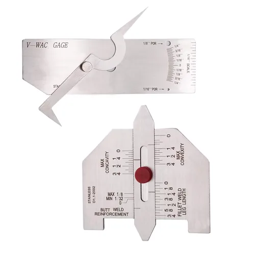 Miniatura 14 de Juego de medidor de soldadura incluye calibre tipo leva y calibre de soldadura de filete y calibre de comprobación de porosidad y calados y calibre