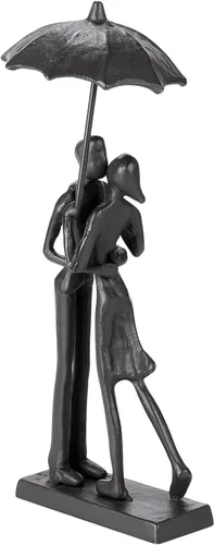 Miniatura 2 de Escultura de hierro hecha a mano, adorno de metal, figura de pareja, arte romántico, estatua de hierro, detalles modernos abstractos, figuritas