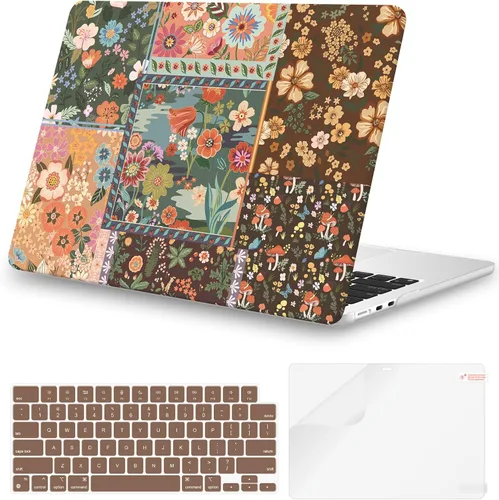 Miniatura 28 de iCasso para M4 MacBook Air de 13 pulgadas Funda 2025 2024-2022 M3 M2 Modelo A 3240 A3113 A2681, Funda de plástico de patrón protector resistente