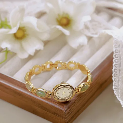 Miniatura 4 de ADSBIAOYE Elegante reloj de vestir de mujer perla reloj de moda oval dial regalo reloj impermeable para mujer