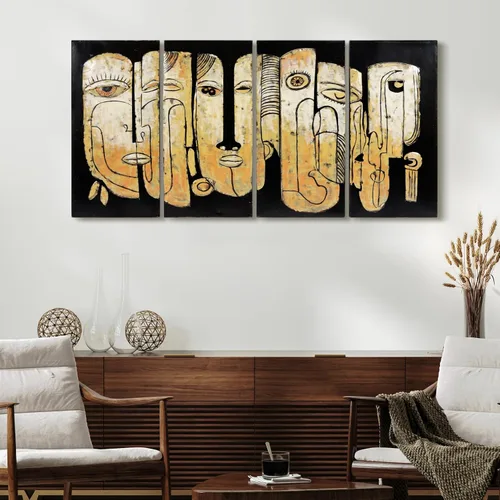 Miniatura 4 de Empire Art Direct Totem Poles - Arte de pared de metal abstracto pintado a mano, escultura de pared de hierro mixto Primo, decoración de pared 3D
