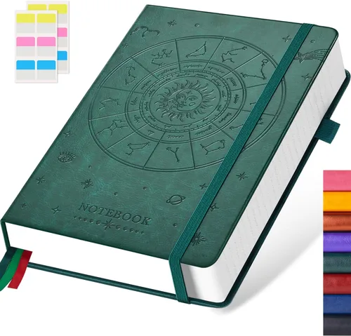 Miniatura 9 de FOCUS DAY Cuaderno de Cuero con Páginas Rayadas, 320 Páginas Cuaderno de Tapa Dura para Escribir y Tomar Notas para Mujeres y Hombres, B5