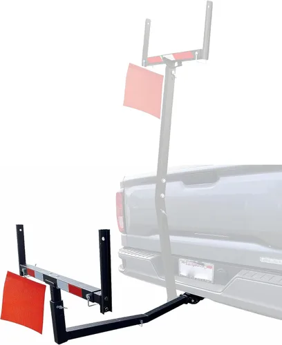 MaxxHaul 70231 Extensor de caja de camioneta para montaje de enganche, para escaleras, estantes, canoas, kayaks, tubos largos y madera, negro, 37 x