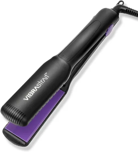Essential - Plancha de cerámica vibratoria iónica de turmalina, 1.5 pulgadas, alisadora de pelo de cerámica rápida y sin encrespamiento con