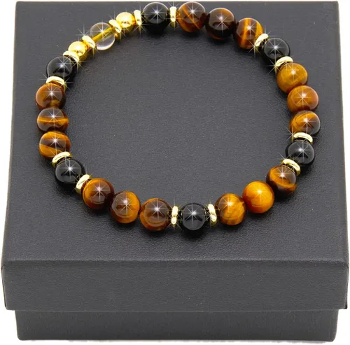 Miniatura 36 de Tigers Eye Protection Handmade Bracelet Best Present For Men Women Attract Wealth Chakra Feng Shui Stretchy Beaded Bracelets Lucky Friendship
