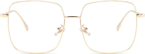 Dollger Gafas de bloqueo de luz azul para mujer, antideslumbrante, filtro UV, gafas de juegos para computadora, gafas cuadradas matales retro