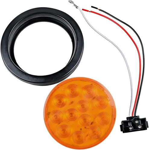 Miniatura 5 de Kit de tapones de cableado con cubierta de hule para luz trasera LED redonda de 4", 12 ledes, para RV, camioneta