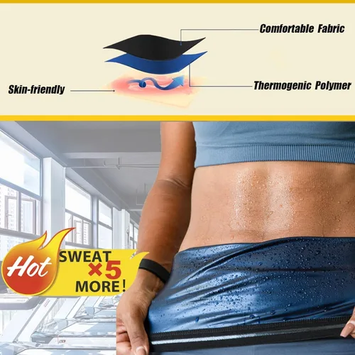 Miniatura 2 de Cinturón reductor de cintura para mujer, entrenador de cintura para sauna, cinturón moldeador sin neopreno, cinturón adelgazante para sauna