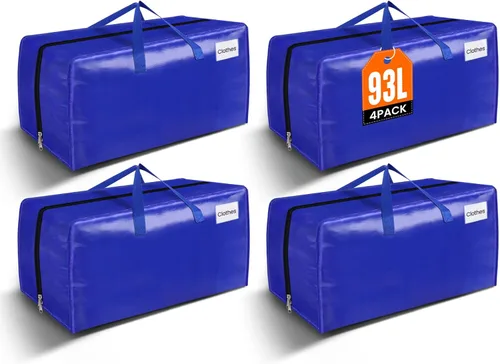 Miniatura 8 de BlissTotes Bolsas de mudanza, suministros de mudanza resistentes y bolsas de almacenamiento, bolsas de embalaje extragrandes, cajas con bolsillos