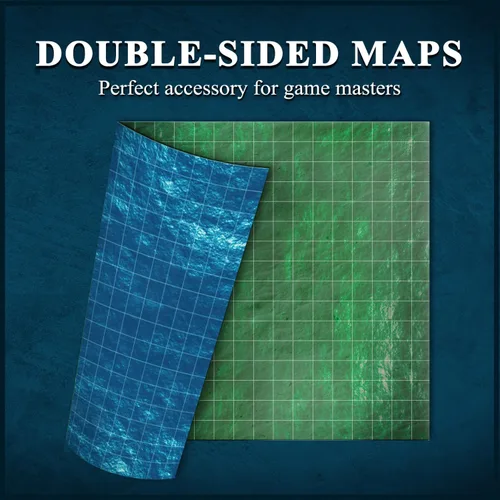 Miniatura 3 de Game Knights Encounters on the High Seas - Tapete de mapa de batalla laminado de doble cara brillante de borrado en seco para juegos de rol, Juego