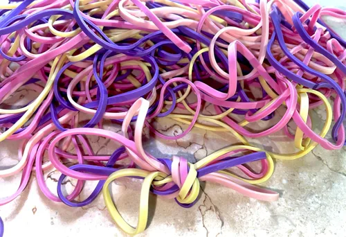 Miniatura 6 de Bandas de goma, tamaño 64 (3 1/2 pulgadas x 1/4 pulgadas), bandas de goma sin látex de colores, banda de goma elástica, suministros de oficina