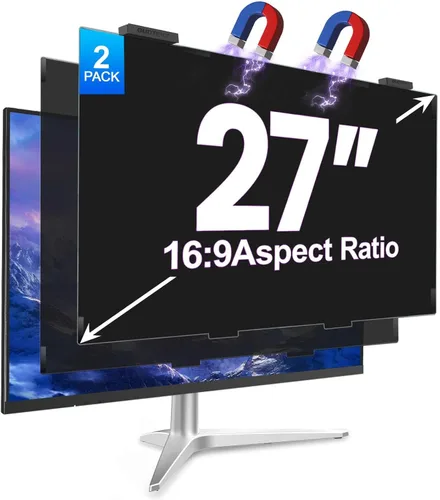 Miniatura 11 de [Paquete de 2] Pantalla de privacidad HD para computadora de 24 pulgadas, pantalla de privacidad mejorada para pantalla ancha 16:9 extraíble