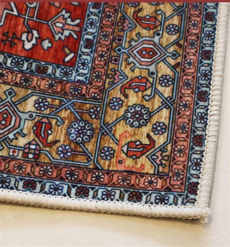 Miniatura 2 de Tapete para silla de oficina para suelo de madera, tapete vintage bohemio para silla rodante para computadora, con respaldo antideslizante, tapete