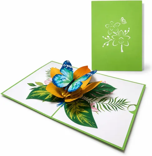 Tarjeta desplegable 3D de mariquita y trébol, tarjeta de insectos 3D para novia, esposa, madre, abuela, maestra, día de la madre, aniversario,