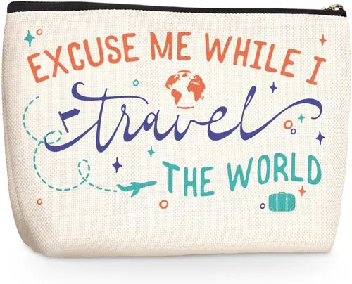 Miniatura 7 de Divertidos regalos de viaje en avión para mujeres, bolsa de maquillaje, artículos esenciales de viaje, bolsa de cosméticos, bolsa de aseo