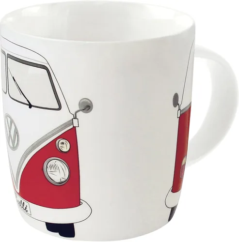 Miniatura 7 de BRISA VW Collection - Taza grande de cerámica para café, té y capuchino, diseño de autobús T1 (12.5 fl oz/12.5 fl oz/frente de autobús) (azul)