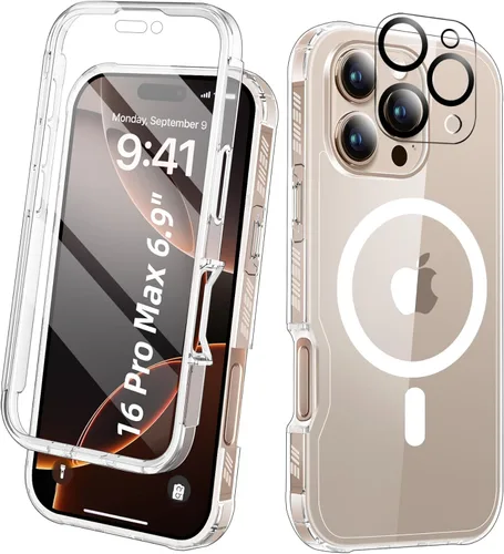 Miniatura 33 de Funda para iPhone 15 de cuerpo completo, protector de pantalla integrado, con protector de lente de cámara, [antiamarilleamiento], funda protectora
