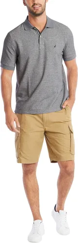 Miniatura 50 de Nautica playera polo clásica de mangas cortas, color sólido, para hombre