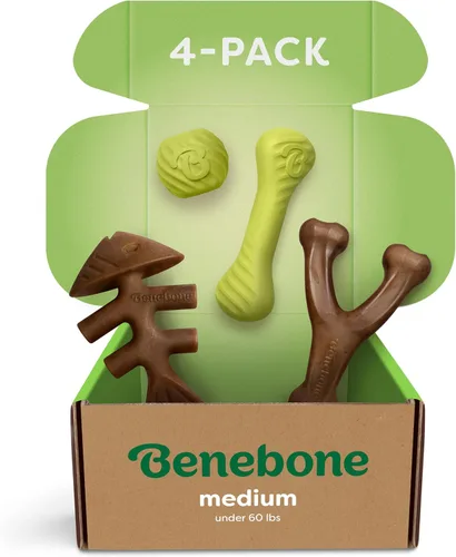 Miniatura 30 de Benebone - Paquete de 4 juguetes para masticar pequeños para perros agresivos, fabricados en Estados Unidos, para perros de 13.6 kg y menos