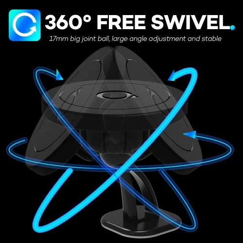 Miniatura 5 de Compatible con Mag Safe Car Mount Dashboard Magnetic 360° Soporte de teléfono ajustable de goma suave frontal compatible con iPhone