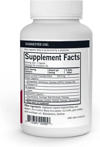 Miniatura 2 de Kirkman - Disruptor y Buster de Defensa de Biofilm - W/Lipasa y Glucoamilasa - Enzimas para la Digestión para Hombres y Mujeres - Protege el Sistema