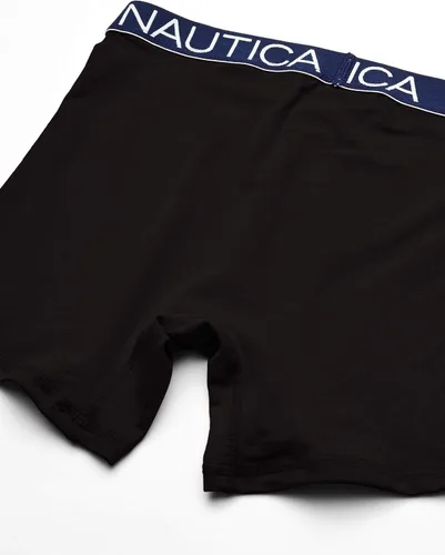 Miniatura 2 de Nautica Calzoncillos tipo bóxer de algodón elástico para hombre, paquete de 4