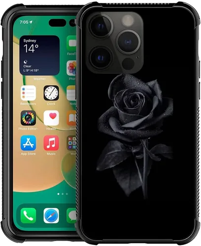 Miniatura 15 de DJSOK Compatible con funda para iPhone 13 Pro Max, fundas doradas de mariposa y rosa para iPhone 13 Pro Max para mujeres y niñas, diseño