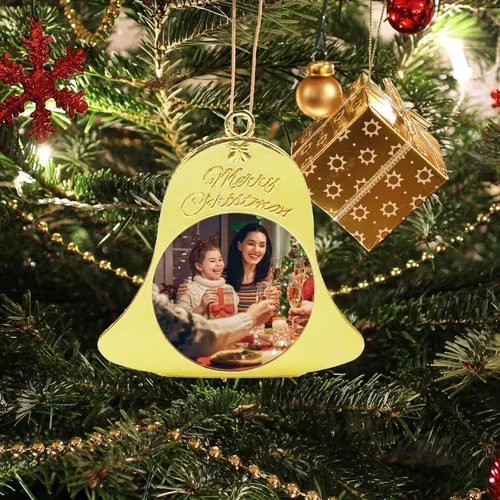 Miniatura 4 de Adornos personalizados de Navidad con foto/nombre, adornos personalizados de Navidad 2024, impresión de doble cara para árbol de Navidad, hogar