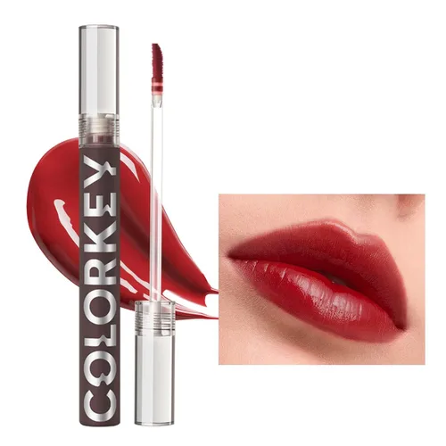 COLORKEY Serie de espejos de labios, brillo labial hidratante con aceite esencial, tinte labial brillante de alto brillo, labios hidratados y de R702