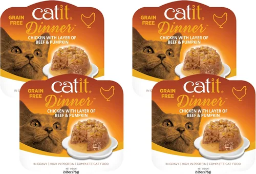 Miniatura 10 de Catit Cena de pollo con atún y col rizada: comida húmeda hidratante y saludable para gatos de todas las edades