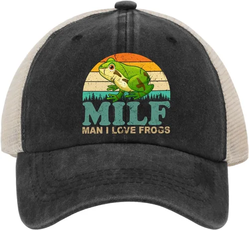 Miniatura 8 de Sombrero de ranas Hombre I Love Frogs Sombrero Hombres Gorra de béisbol Gorras ajustables