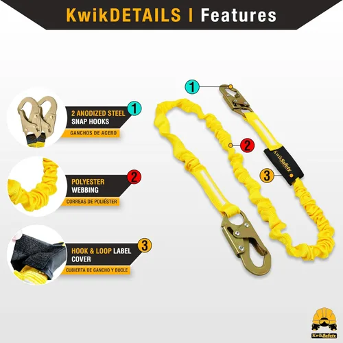 Miniatura 4 de KwikSafety - Charlotte, NC - HURRICANE Safety Harness [3 D-RINGS, BACK SUPPORT] ANSI Tested OSHA Compliant