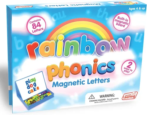 Miniatura 2 de Junior Learning Rainbow Phonics - Letras magnéticas, multicolor, modelo: JL194, blanco, 1.8 de alto x 10.2 de largo x 8 de ancho