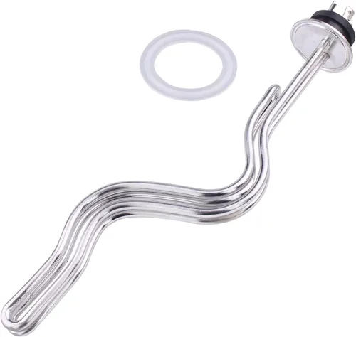 Miniatura 11 de DERNORD Calentador de agua de inmersión de acero inoxidable con elemento calefactor de ondulación de triple abrazadera de 240 V 5500 W con enchufe