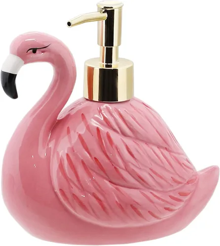 Miniatura 9 de Dispensador de jabón flamenco con bomba para fregadero de baño o cocina, cisne blanco